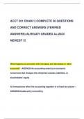 ACCT 201 EXAM 1 |COMPLETE 50 QUESTIONS  AND CORRECT ANSWERS (VERIFIED  ANSWERS) ALREADY GRADED A+|2024  NEWEST !!!