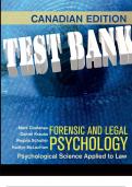 TEST BANK FOR FORENSIC AND LEGAL PSYCHOLOGY, 1ST CANADIAN EDITION, MARK