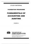 Study material Foundation Programme Foundamentals of Accounting and Auditing 