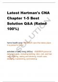 Latest Hartman's CNA  Chapter 1-5 Best  Solution Q&A (Rated  100%)