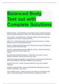 Balanced Body Test out with Complete Solutions 