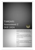TAM2601 ASSIGNMENT 2 DUE 2024.100% Trustworthy and Reliable answers. for assistance whatsapp 0.7.2.5.3.5.1.7.6.4.This document includes questions and answers for assessment 2 Question 1 through Question 3. 100% Trustworthy and reliable answers with guaran