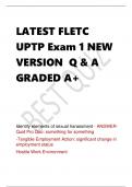 LATEST FLETC  UPTP Exam 1 NEW  VERSION Q & A  GRADED A+