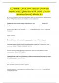 SS24JWB - 2024 Jeep Product Overview ExamGuide / Questions with 100% Correct Answers/Already Grade A+