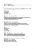MGT103 FULL questions and answers  A+ score assured 2024/2025 