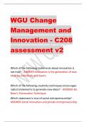 WGU Change  Management and  Innovation - C208  assessment v2