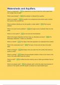 Watersheds and Aquifers with 100% Correct Answers 