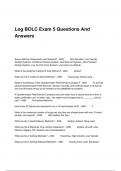 Log BOLC Exam 5 Questions And Answers