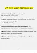 LPN First Exam Terminologies(2023/2024)