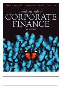 TEST BANK--FUNDAMENTALS OF CORPORATE FINANCE AUSTRALIAN, 3RD EDITION ,  BY Jonathan Berk CHAPTER 1- 32 ALL CHAPTERS INCLUDED