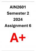 AIN2601 Assignment 6 Semester 2 2024