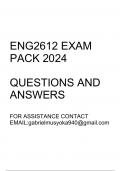 ENG2612 Exam pack 2024(Questions and answers)