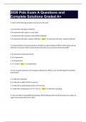 2020 Pals Exam A Questions and Complete Solutions Graded A+