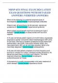 NRNP 6531 FINAL EXAM KIT NEWEST VERSION ACTUAL QUESTION AND CORRECT DETAILED VERIFIED ANSWERS WITH RATIONALES FROM VERIFIED SOURCES BY EXPERT RATED A+NRNP 6531 FINAL EXAM KIT NEWEST VERSION ACTUAL QUESTION AND CORRECT DETAILED VERIFIED ANSWERS WITH RATION