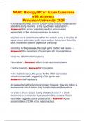 AAMC Biology MCAT Exam Questions with Answers  Princeton University 2024