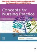 Test Bank Concepts for Nursing Practice (3RD Ed) by Jean Giddens 2024 STUVIA