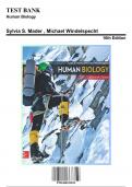 Test Bank for Human Biology, 16th Edition by Windelspecht, 9781260233032, Covering Chapters 1-25 | Includes Rationales