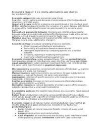 Summary Economics Chapter 1 to 3 