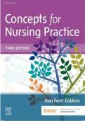 Test Bank for Concepts for Nursing Practice, 3rd Edition by Jean Foret Giddens, Complete Chapters 1 - 57 (100% Verified by Experts)