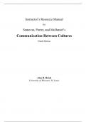 Buy Official© Solutions Manual for Communication Between Cultures,Samovar,9e