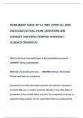 PERMANENT MAKE UP VA PMU DPOR ALL 2022- 2023 EXAM |ACTUAL EXAM QUESTIONS AND  CORRECT ANSWERS (VERIFIED ANSWERS )  ALREADY GRADED A+.