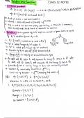 Mathematics - Relation & Function  Hand written Notes  -  For Class 12 ( Jee advance, jee mains, jac Board , cbse boards )