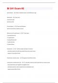 BI 241 Exam #2 All Possible Questions and Answers with complete solution