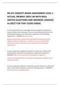 RN ATI CONCEPT BASED ASSESSMENT LEVEL 1 ACTUAL /NEWEST 2024 130 WITH WELL SORTED QUESTIONS AND ANSWERS /GRADED A+/BEST FOR THAT GOOD GRADE 