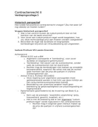 Uitwerkingen perspectieven Contractenrecht II Verdiepingscolleges