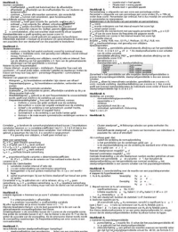 Spiekbrief voor statistiek 1&2