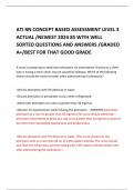 ATI RN CONCEPT BASED ASSESSMENT LEVEL 3 ACTUAL /NEWEST 2024 85 WITH WELL SORTED QUESTIONS AND ANSWERS /GRADED A+/BEST FOR THAT GOOD GRADE 