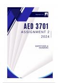 AED3701 Assignment 2 (COMPLETE ANSWERS) 2024 (607829) - DUE 18 June 2024