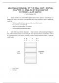 MOLECULAR BIOLOGY OF THE CELL: SIXTH EDITION CHAPTER 19: CELL JUNCTIONS AND THE EXTRACELLULAR MATRIX testbank with answers 