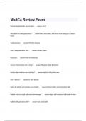 MedCa Review Exam