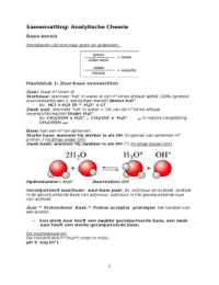 Samenvatting Analytische chemie