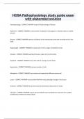 HOSA Pathophysiology study guide exam  with elaborated solution 