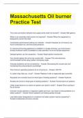 Massachusetts Oil burner Practice Test