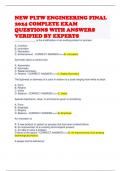 NEW PLTW ENGINEERING FINAL 2024 COMPLETE EXAM QUESTIONS WITH ANSWERS VERIFIED BY EXPERTS  