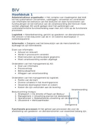 Samenvatting BIV 1 (Bestuurlijke Informatie Voorziening) 