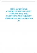 HESI A2 READING  COMPREHENSION LATEST  VERSION 2023-2024 QUESTIONS AND CORRECT  ANSWERS ALREADY GRADED  A+ 1.Which statement from the selection presents a fact rather than an opinion? A.One of the worst voice qualities is harshness. B. Harsh voice qualiti