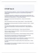 CTCM Test A Questions and Answers