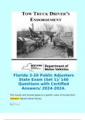 Florida Public Adjuster State  Exam Quizzes & Answers Bundle. 