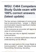 c464 intro to communication unit 4 exam with 100% correct answers (latest update)