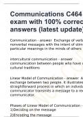 Communications C464 exam with 100% correct answers (latest update)