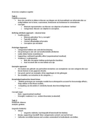 Complexe cognitie - overview