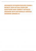 ADVANCED PATHOPHYSIOLOGY EXAM 4 NEWEST 2024 ACTUAL EXAM 509 QUESTIONS AND CORRECT DETAILED ANSWERS WITH RATIONALES VERIFIED ANSWERS GRADED A+ hepatic disease Q: What is the correct definition of Spontaneous Bacterial Peritonitis? A collection of fluid in 