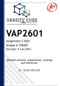 VAP2601 Assignment 3 (DETAILED ANSWERS) 2024 - DISTINCTION GUARANTEED