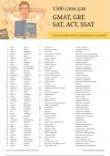 Test Verbal-Vocabulary-List-for-GMAT-GRE-SAT-ACT-SSAT with complete solution