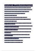Genetics Lab - PTC & Restriction Enzymes