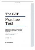 The SAT Practice test  with complete solution